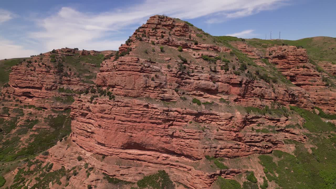 风景秀丽的砂岩和石灰岩峡谷在犹他州峡谷视频素材