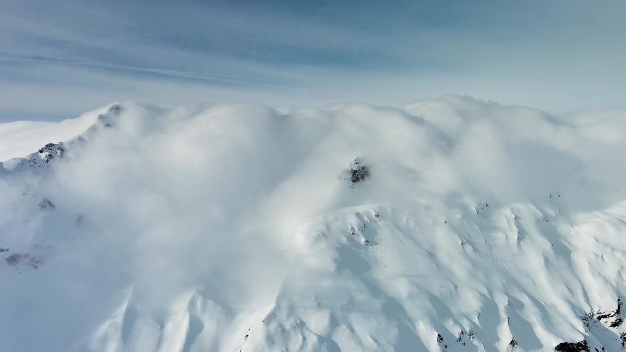 高山雪山景观视频素材