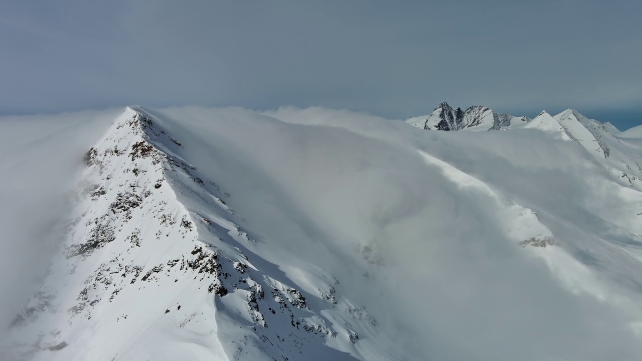 高山雪山景观视频素材