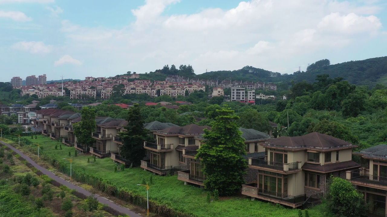 现代城镇可持续住区鸟瞰图视频素材