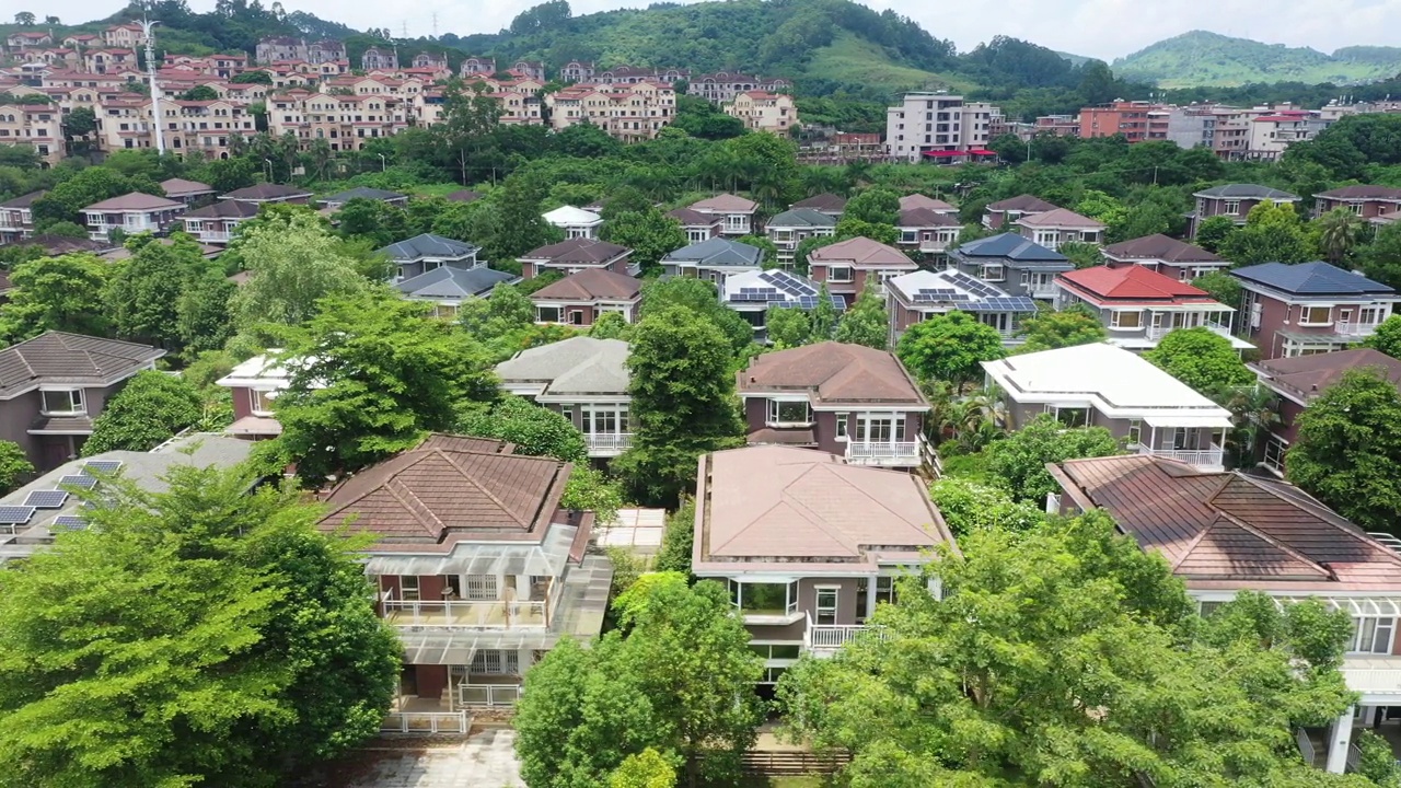 现代城镇可持续住区鸟瞰图视频素材