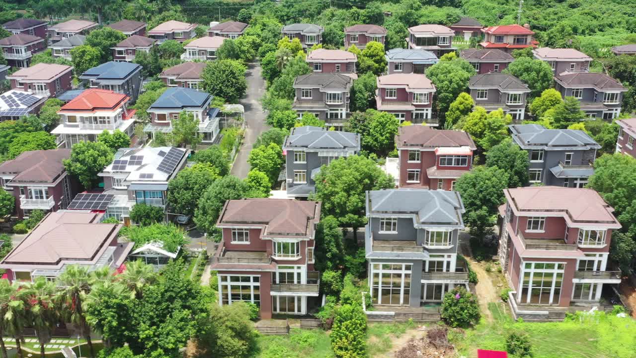 现代城镇可持续住区鸟瞰图视频素材