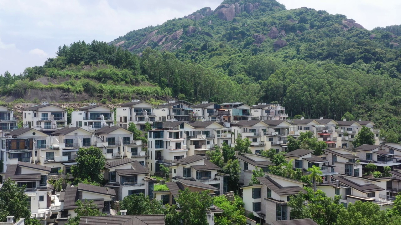 现代城镇可持续住区鸟瞰图视频素材