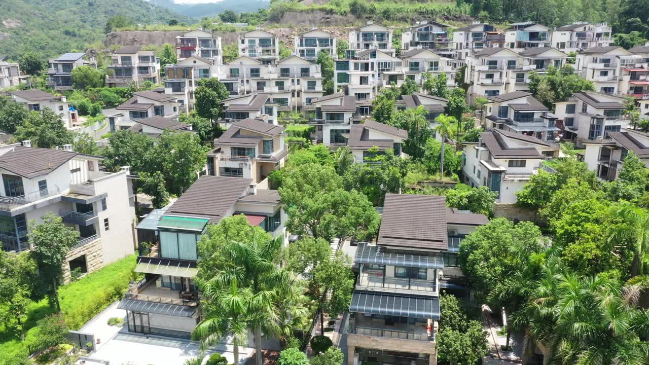 现代城镇可持续住区鸟瞰图视频素材