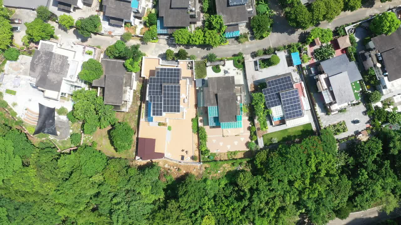 现代城镇可持续住区鸟瞰图视频素材