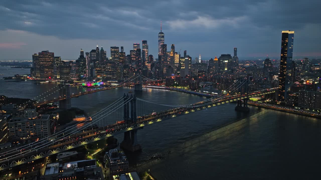 城市夜景鸟瞰图视频素材