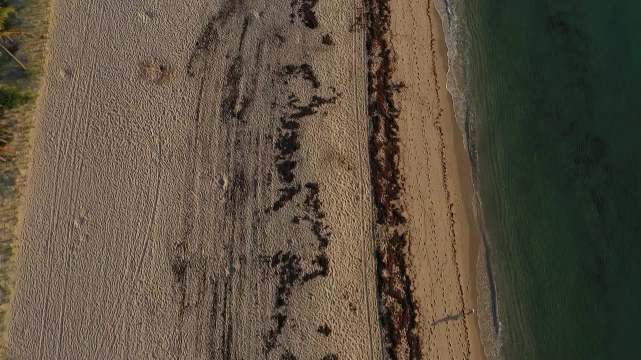 鸟眼观南佛罗里达海滩海岸线视频下载