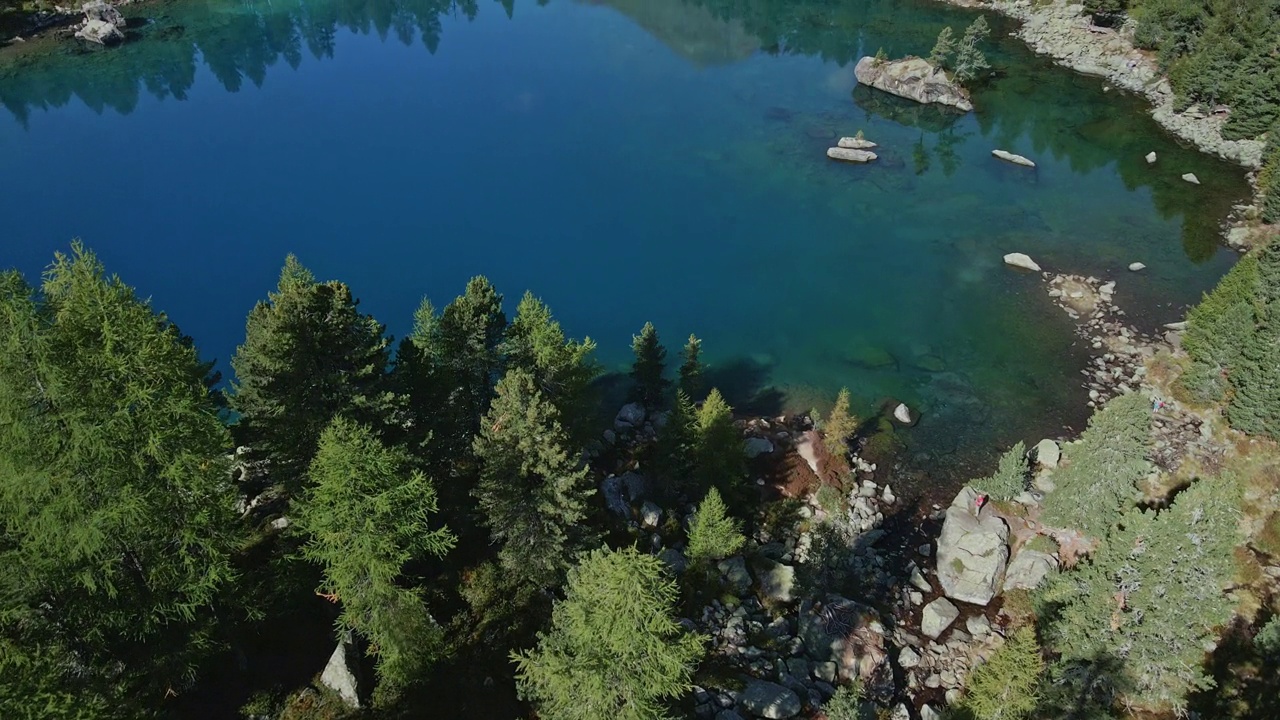 Saoseo湖，瑞士格里森州的一个高山湖泊视频素材