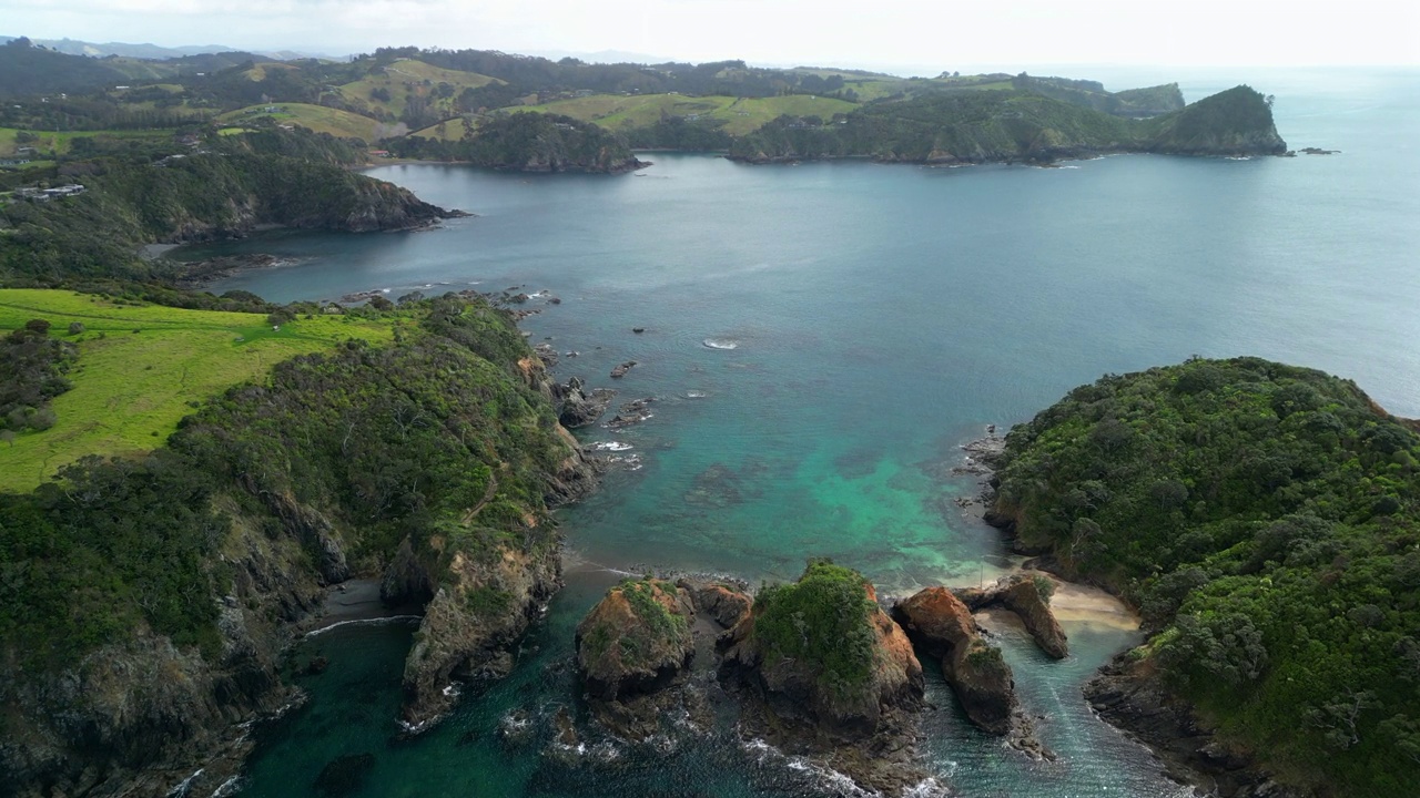 新西兰空中海岸线视频素材