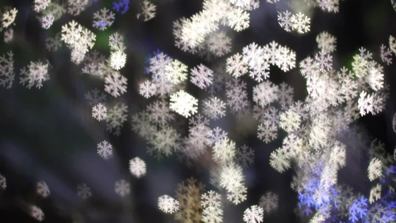 一个抽象的散景背景。闪闪发光的圣诞节视频下载