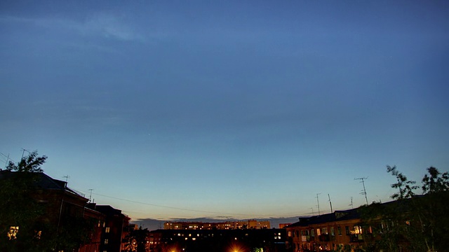 城市日落，星空，时光流逝视频素材