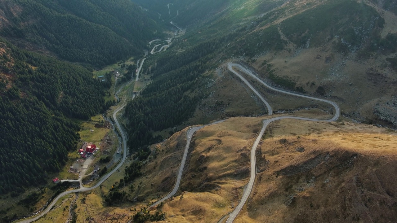 著名的transagarash山路视频素材