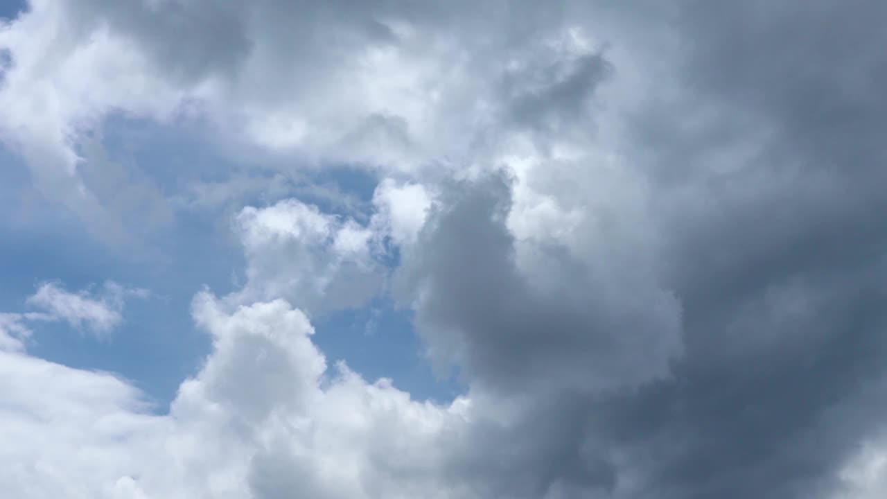 雨季暴风雨云的延时拍摄。视频素材