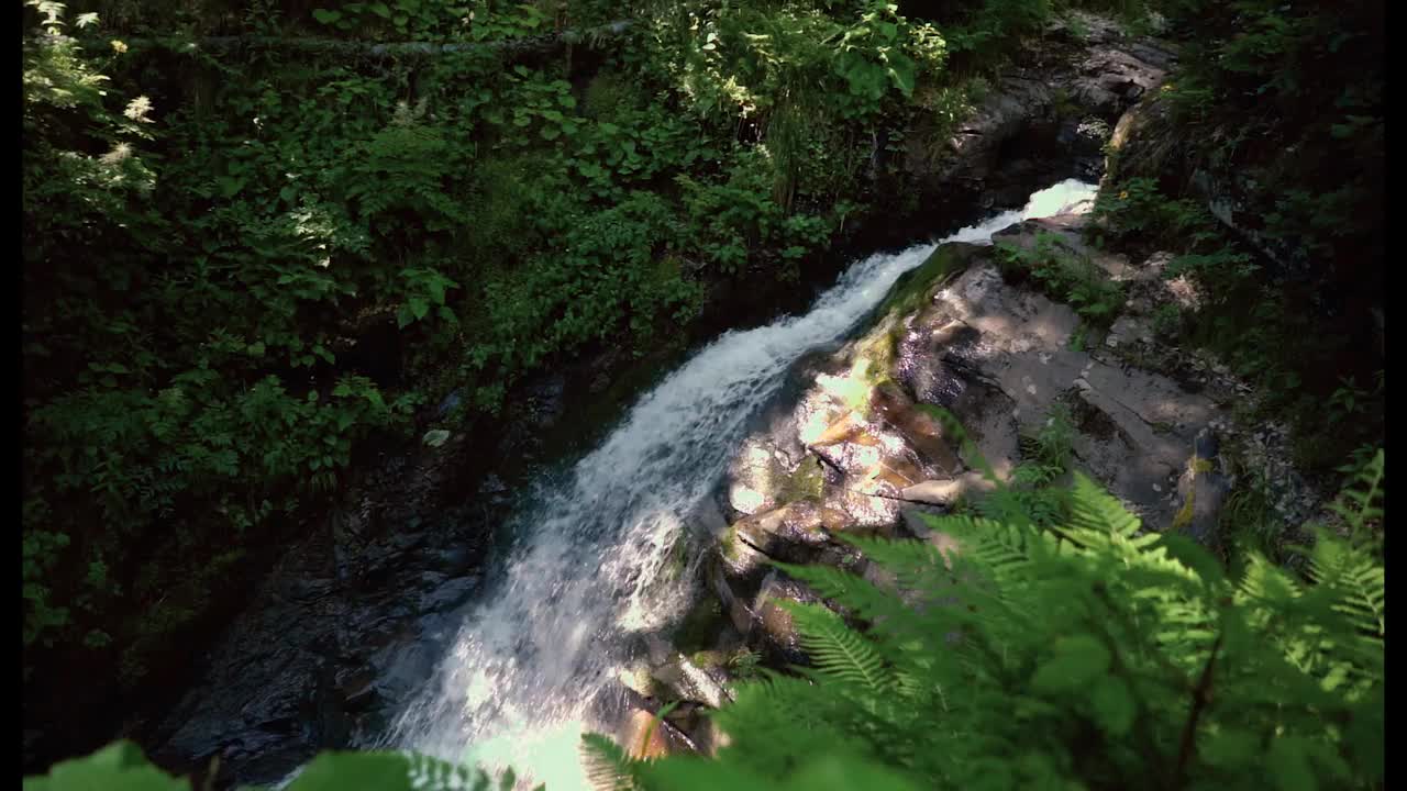 野山河瀑布水清视频素材