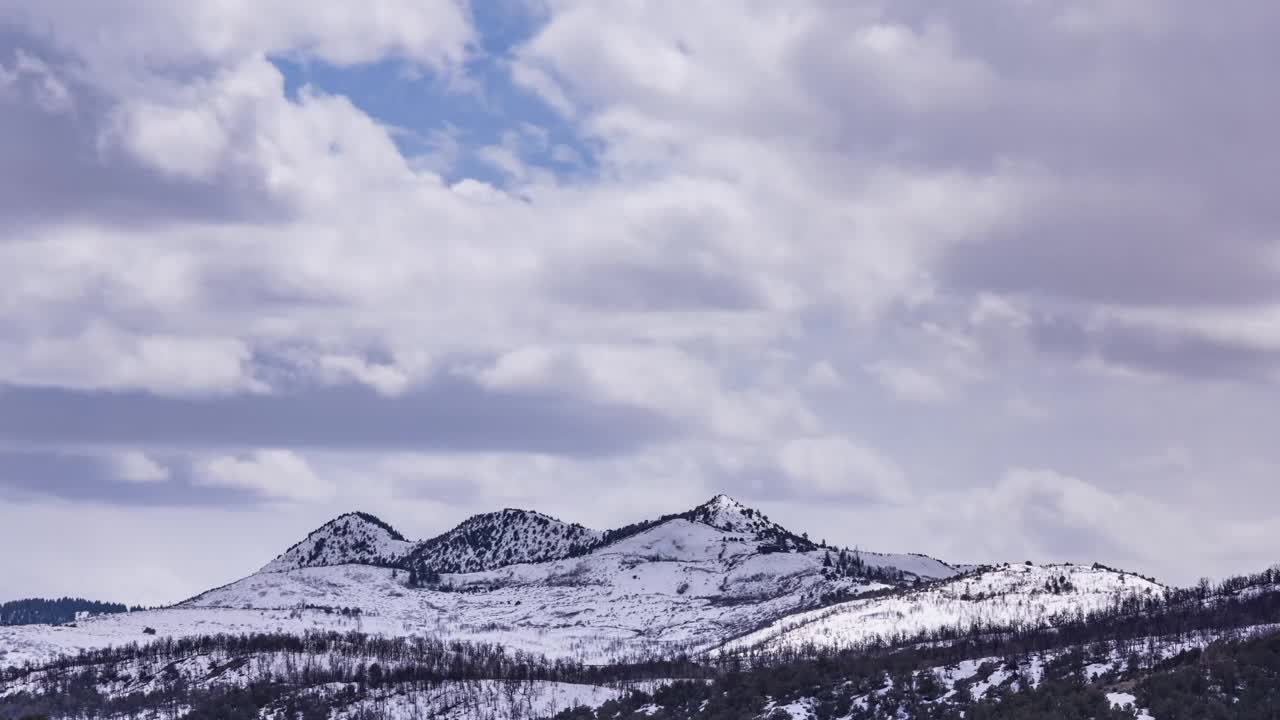 时间流逝——科罗拉多州雪山上的云视频素材