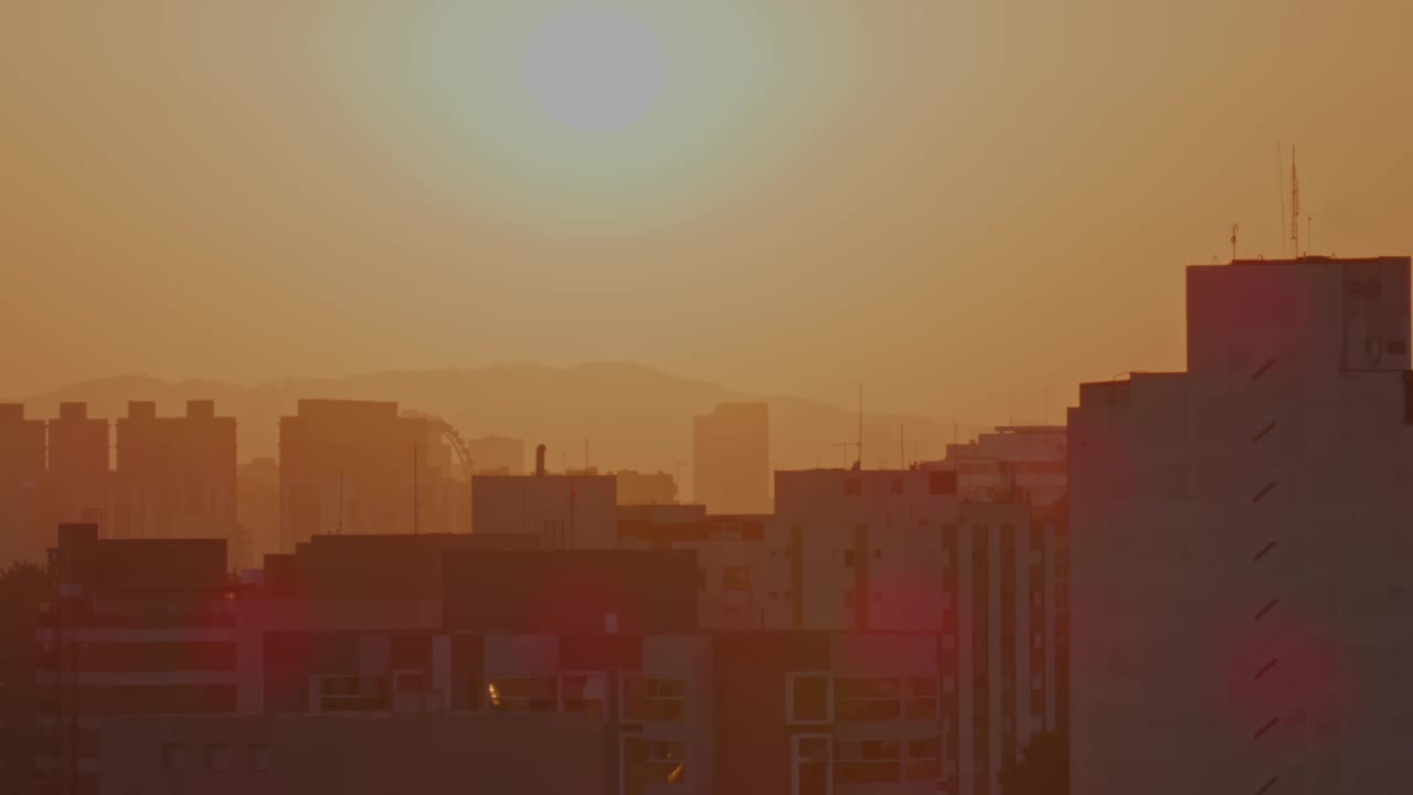 城市里的夕阳视频下载