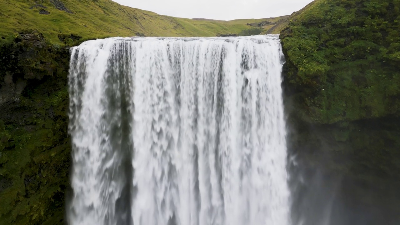 skogafoss 3视频素材