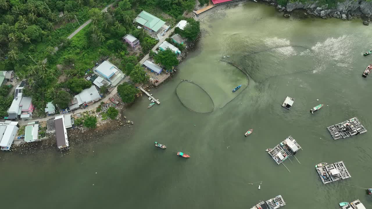 航拍视频的Nghe岛，巴Lua群岛，江省视频素材