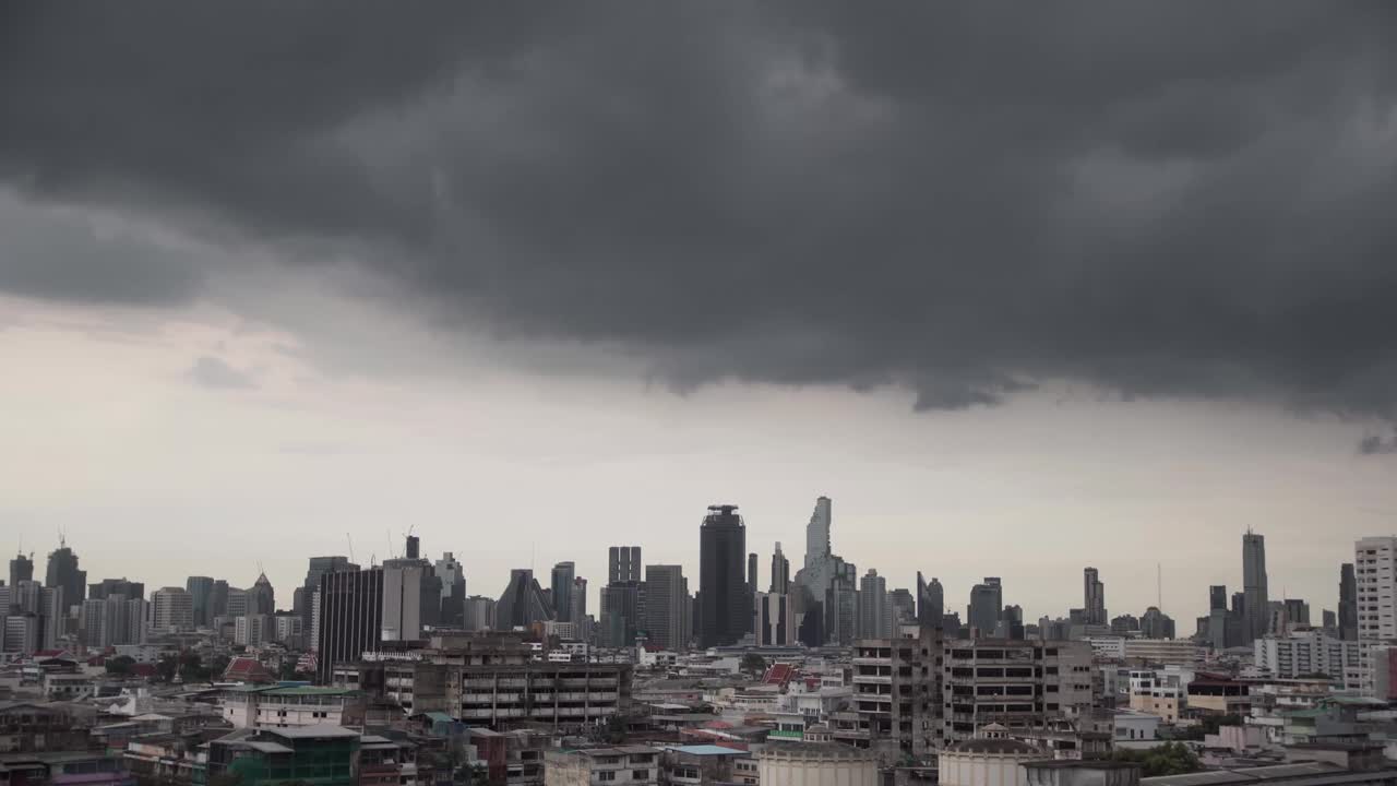 雨云形成的时间间隔。视频素材