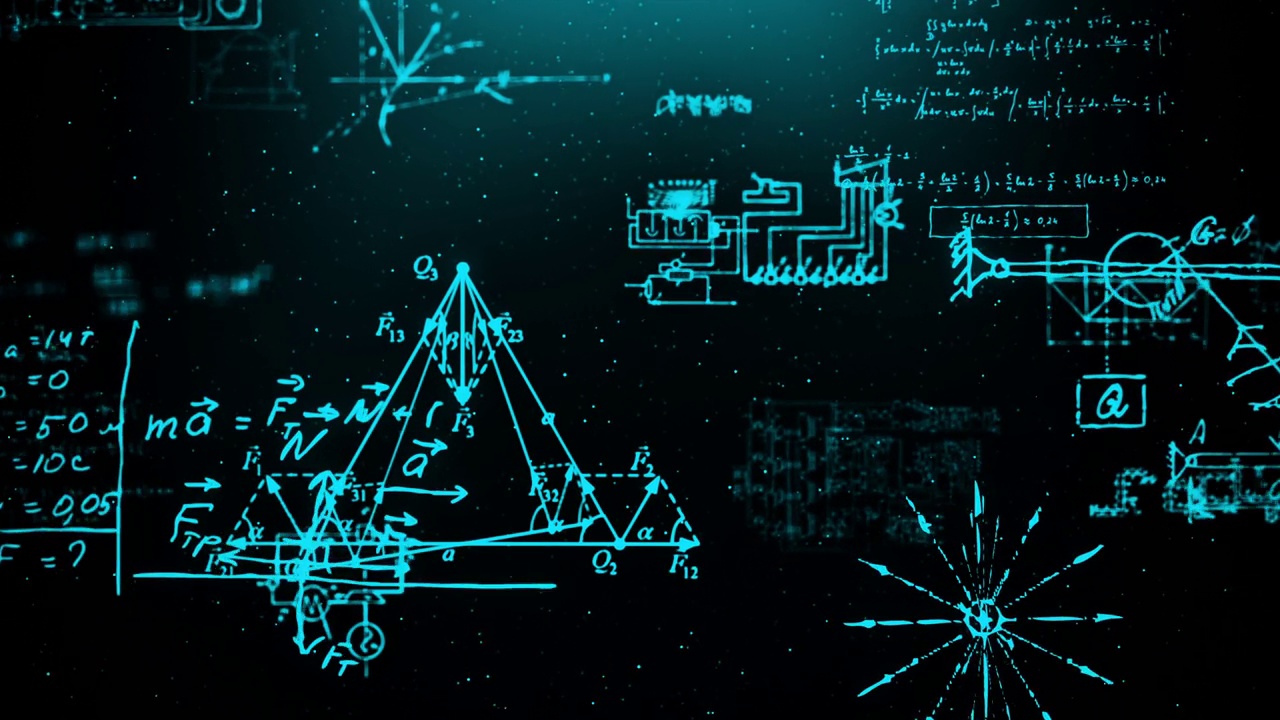 数学物理公式黑白循环股票视频
数学符号，数学，数学公式，计算，物理视频素材