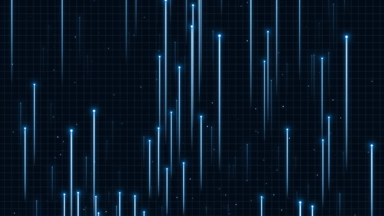 抽象的背景技术动画波浪图案。数字粒子动态波。视频素材