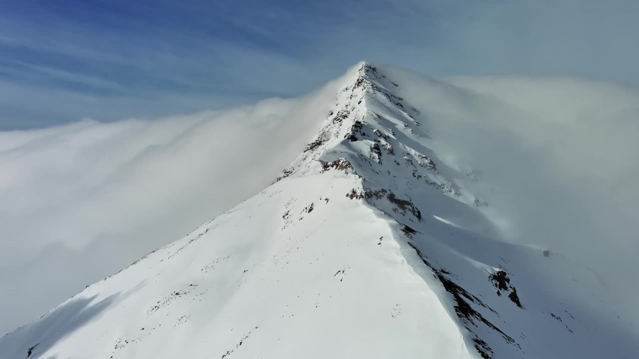 高山雪山景观视频素材