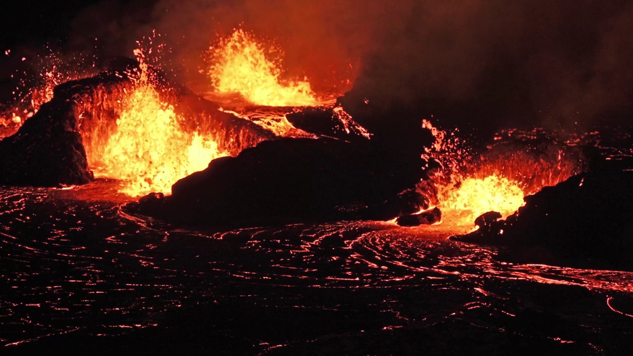 2023年9月12日基拉韦厄火山爆发视频素材