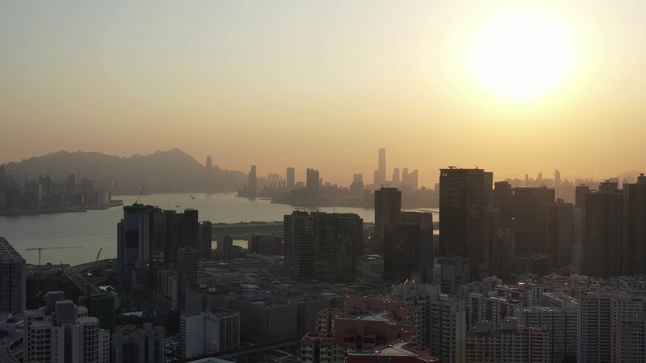 2021年6月21日，香港观塘市景视频素材