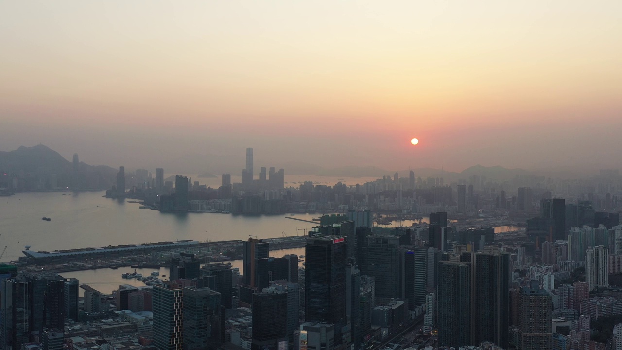 2021年6月21日，香港观塘市景视频素材