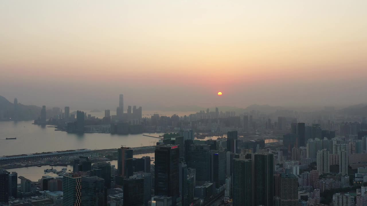 2021年6月21日，香港观塘市景视频素材