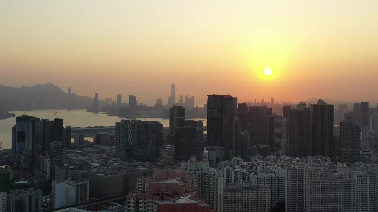 2021年6月21日，香港观塘市景视频素材