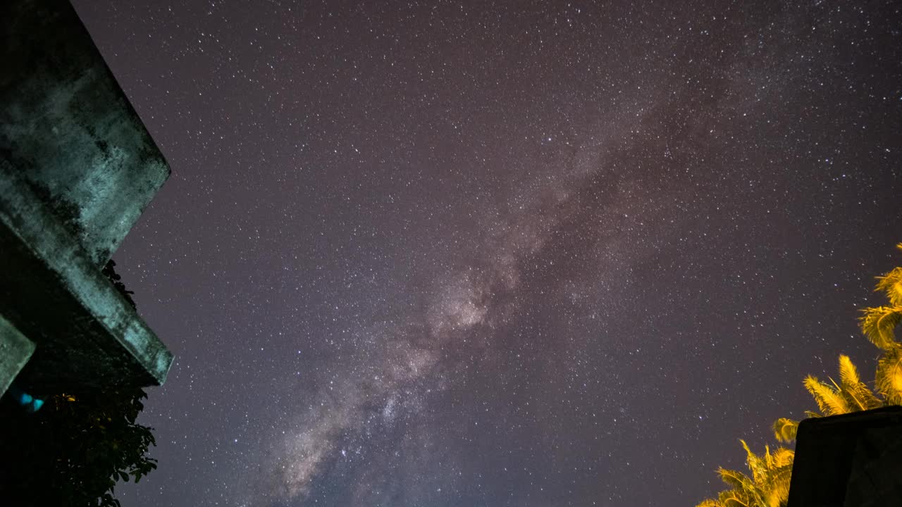 夜空中星星的延时4k镜头。银河系视频素材