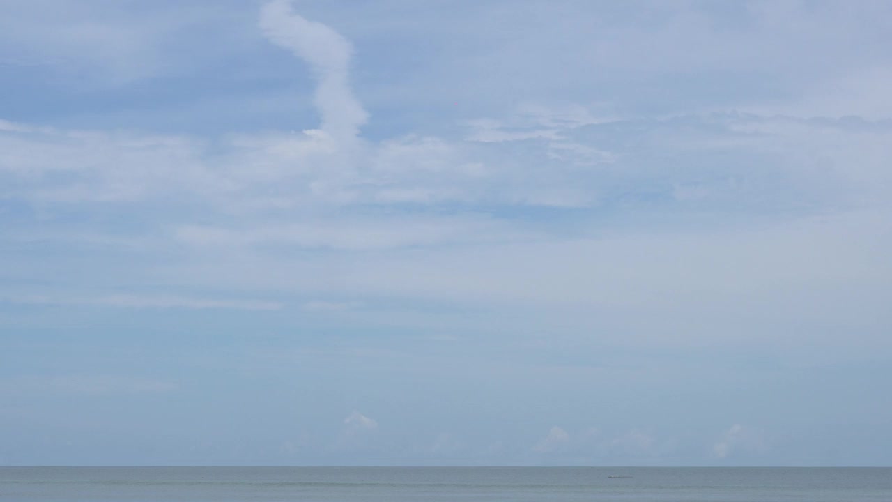 晴天的海滩和天空。视频素材