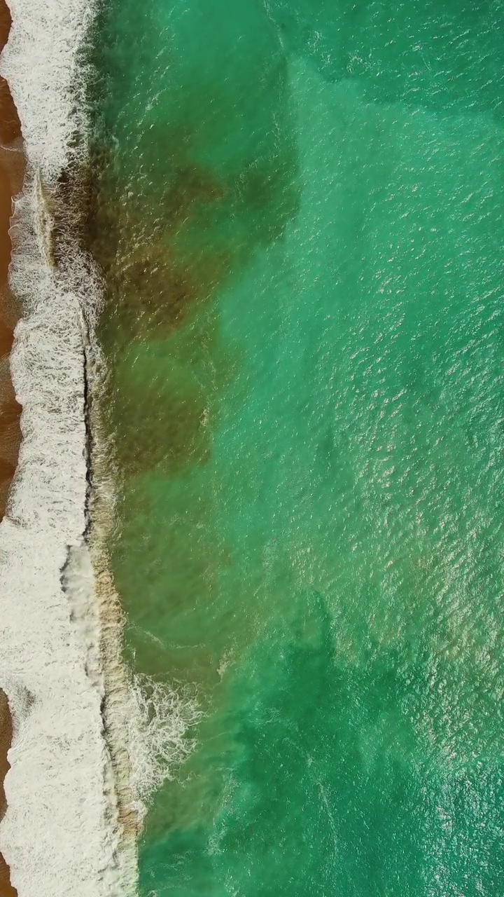 海滩和海浪高高在上视频素材