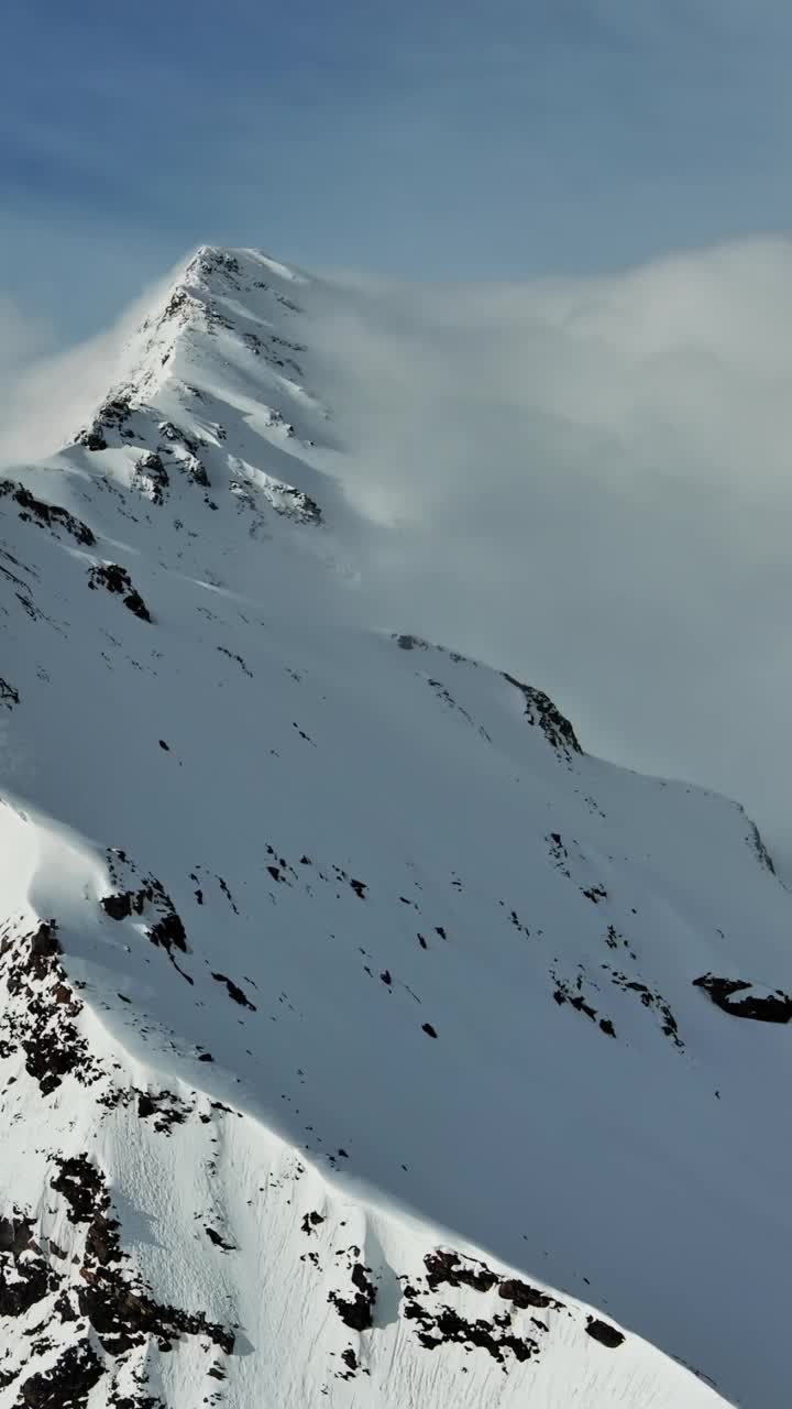 高山雪山景观视频素材