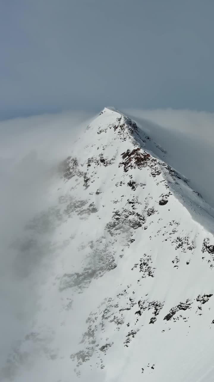 高山雪山景观视频素材