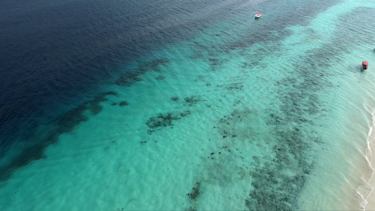 Nungwi海滩附近的绿松石海水视频素材