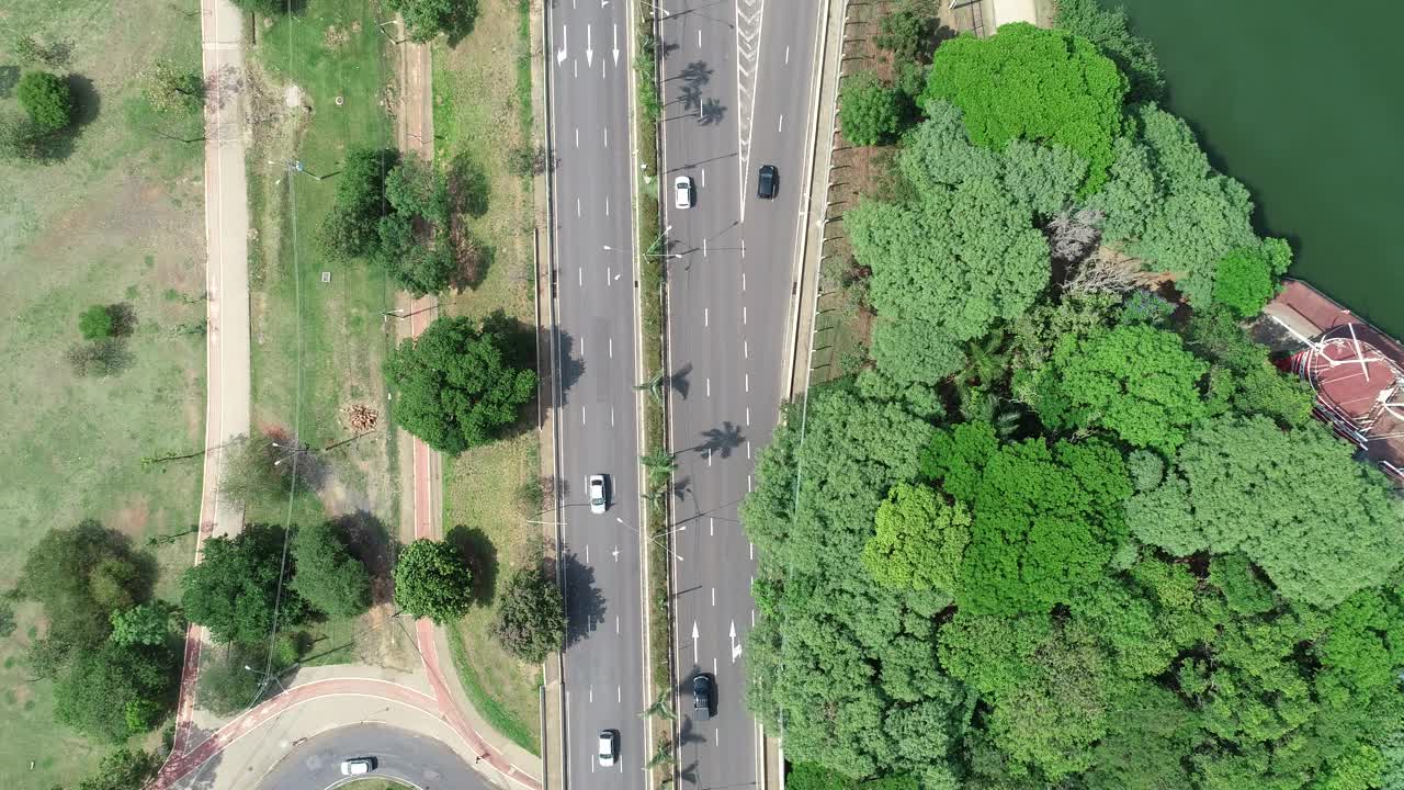 空中无人机拍摄的<s:1>圣保罗州坎皮纳斯市视频素材