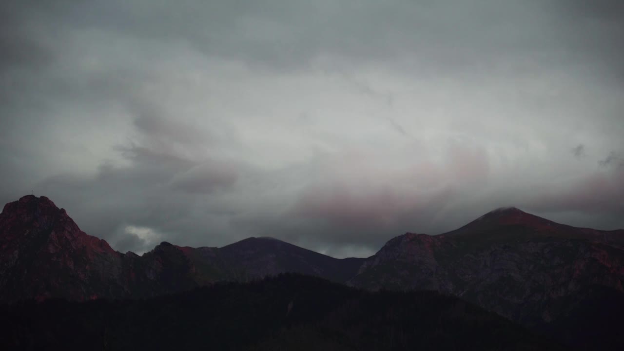 在塔特拉的扎科帕内的延时山脉-美丽的风景在夏天视频素材