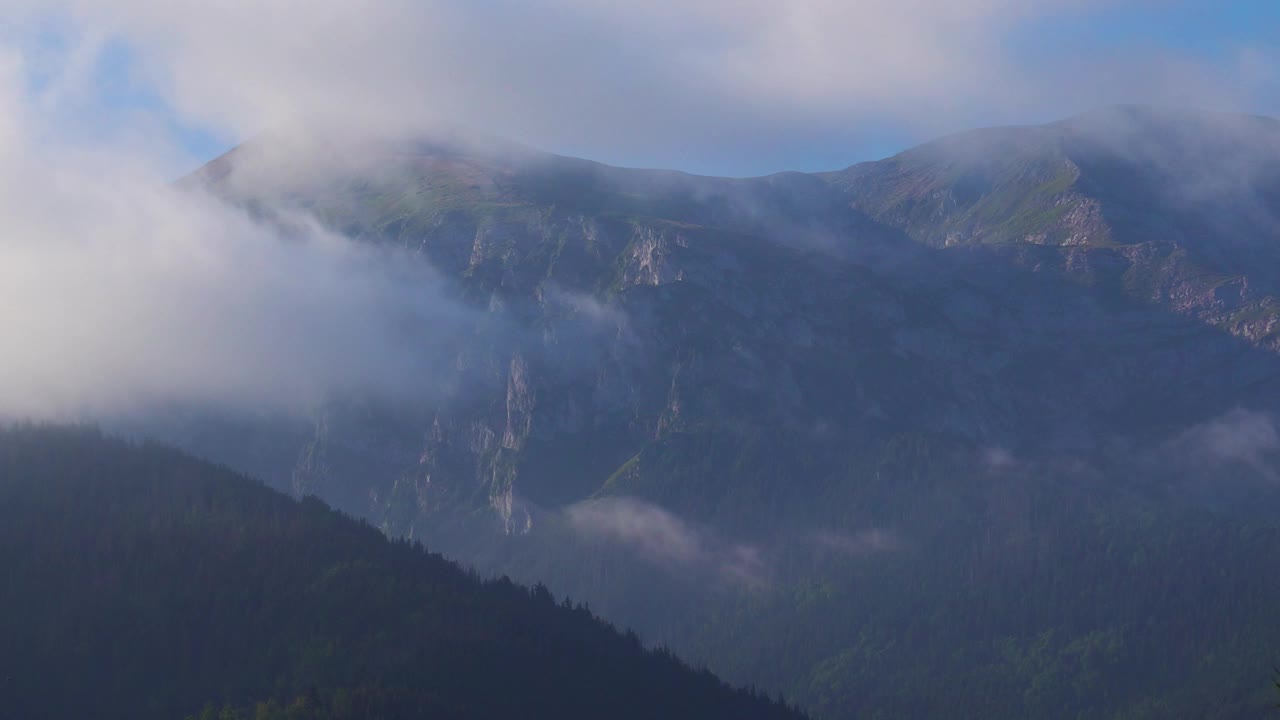 在塔特拉的扎科帕内的延时山脉-美丽的风景在夏天视频素材