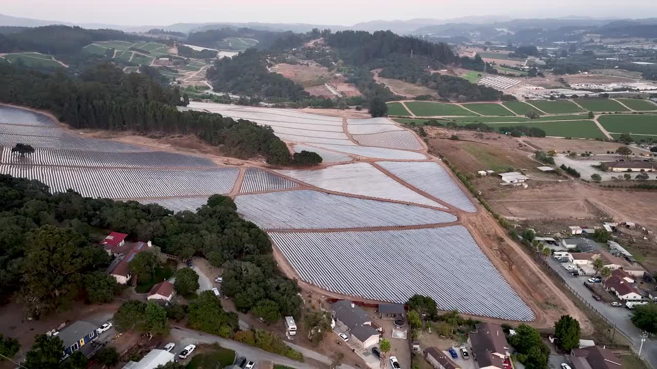 加州农田鸟瞰图视频下载