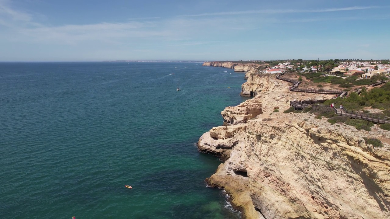 地中海沿岸的Carvoeiro Algarve视频素材