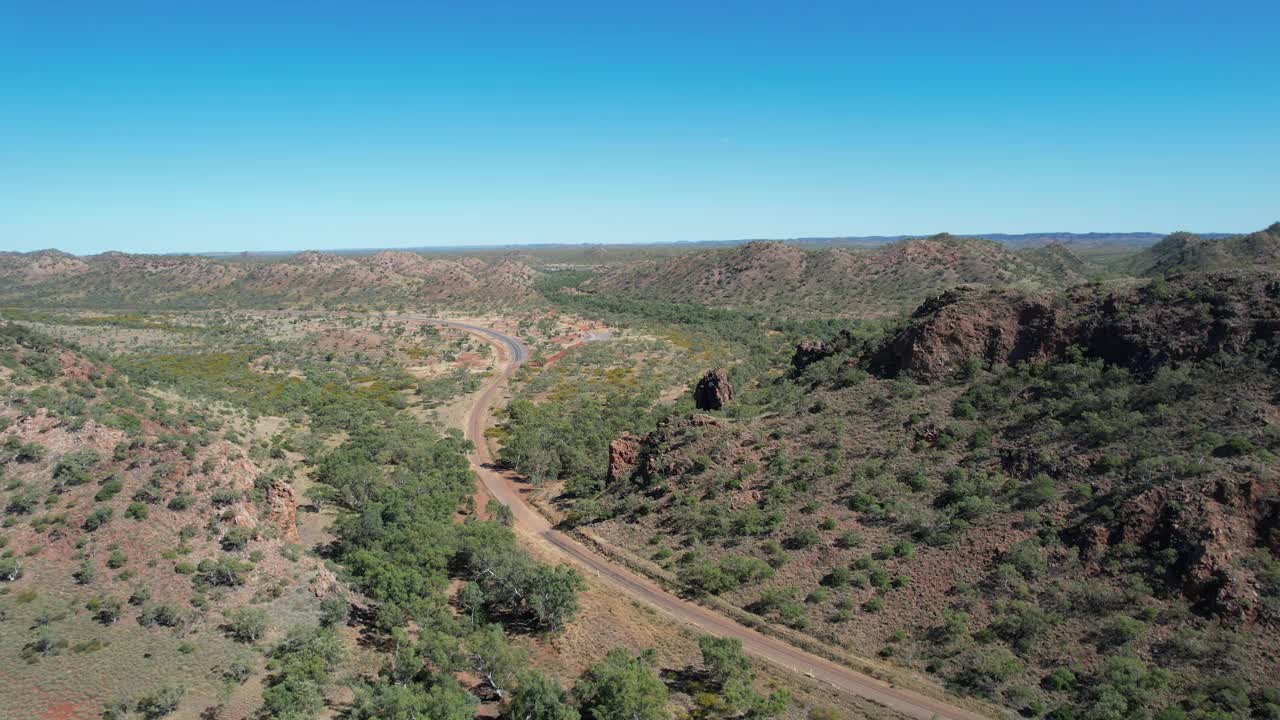 澳大利亚昆士兰州Cloncurry的航拍画面视频素材