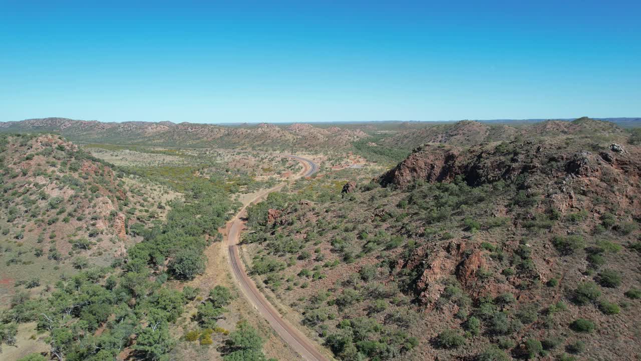 澳大利亚昆士兰州Cloncurry的航拍画面视频素材