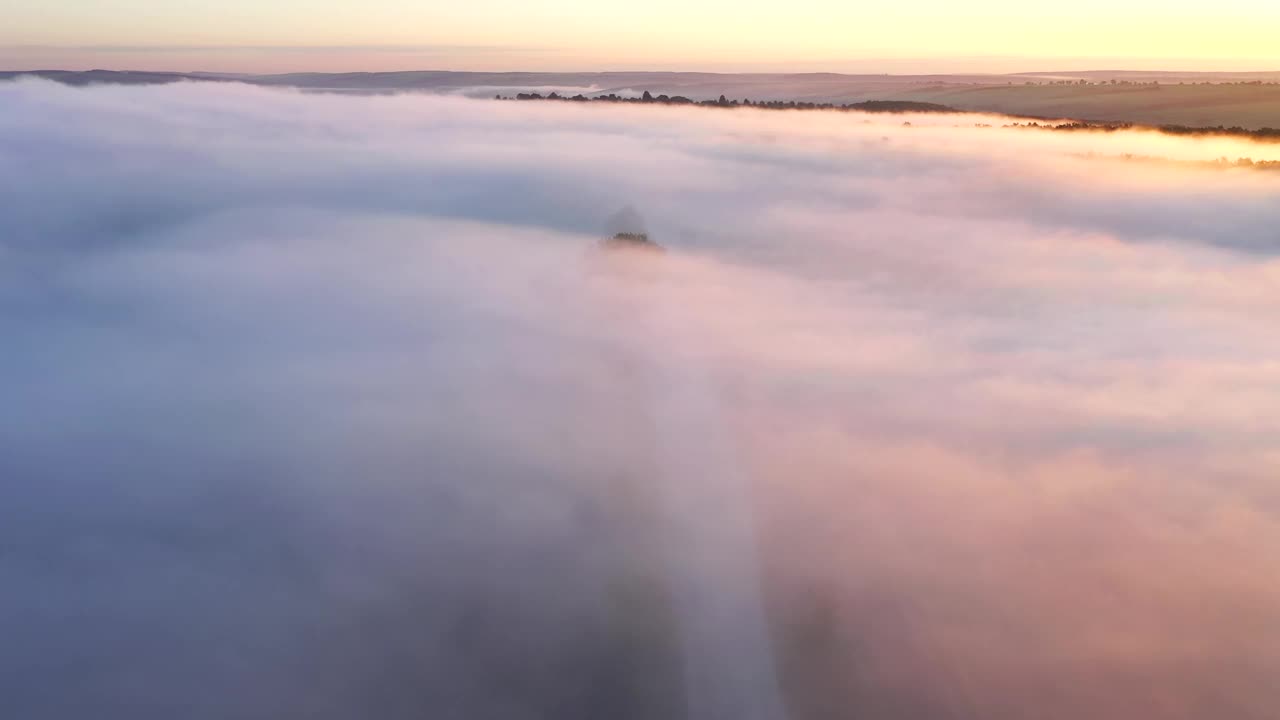 华丽的镜头从一个鸟瞰的耕地和农田。视频素材