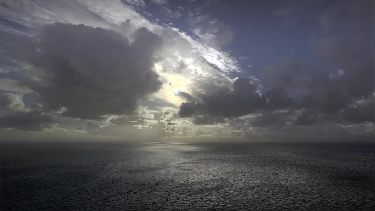 太平洋上空狂风大作视频素材