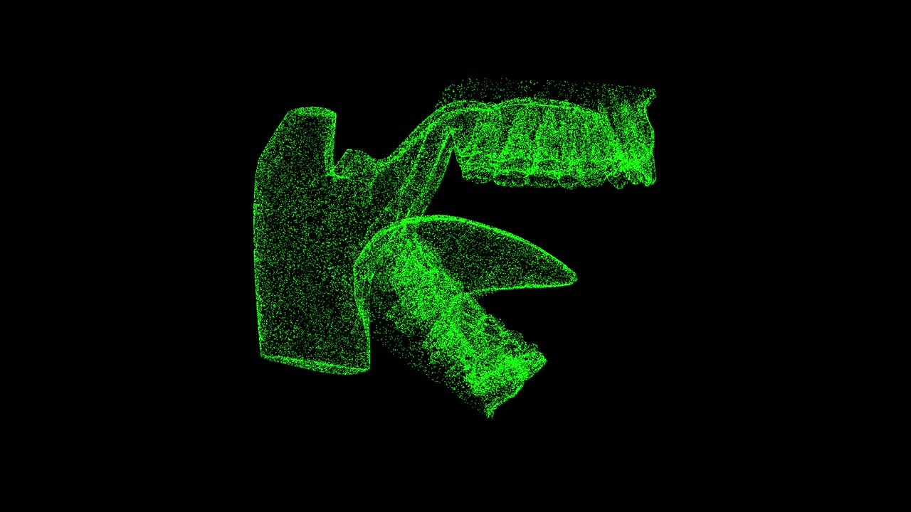 3D口腔解剖旋转黑色背景。人体概念。人的嘴和下巴。商业广告背景。用于标题，文本，演示。3d动画60 FPS。视频素材
