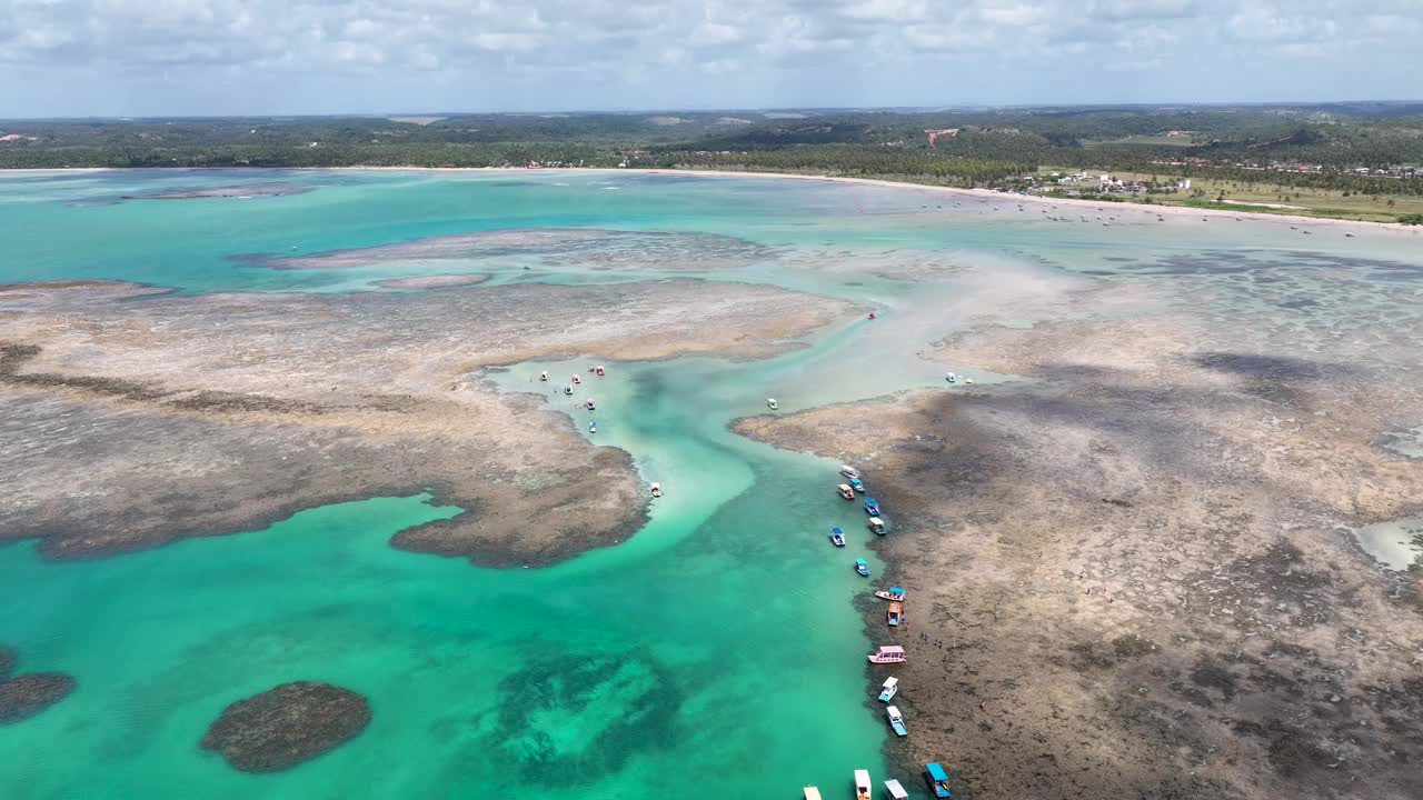 巴西阿拉戈斯州Sao Miguel Dos Milagres的Patacho自然泳池。视频素材