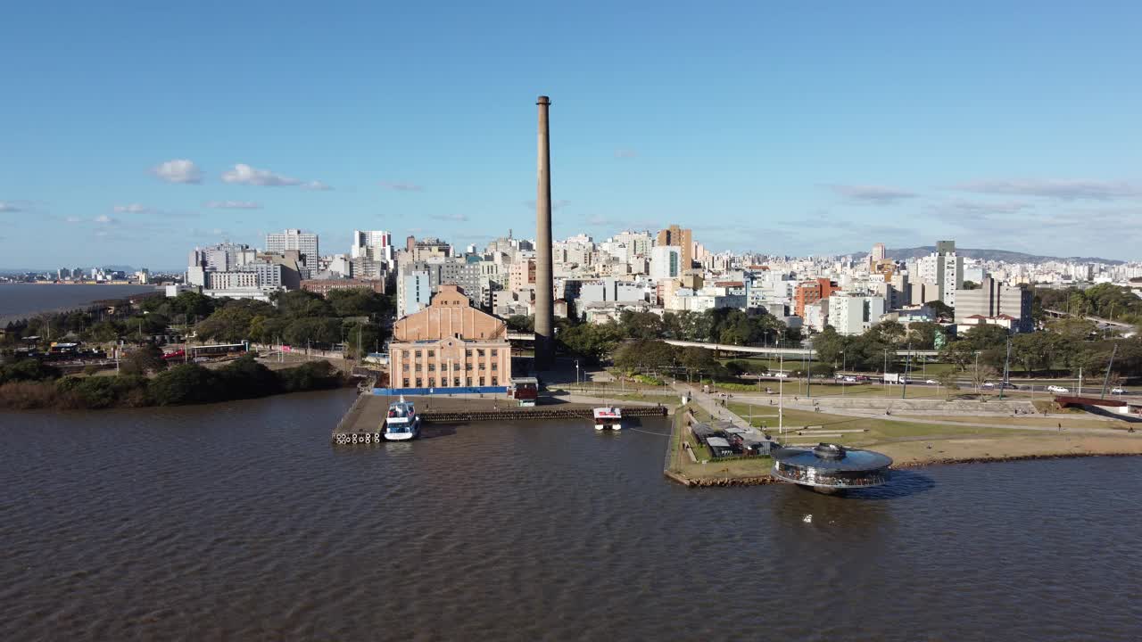 巴西南部里奥格兰德州阿雷格里港。海滨城市的市中心。视频素材