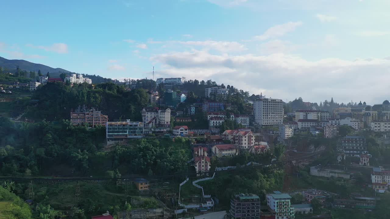 萨帕是坐落在越南北部高地的一个风景秀丽的小镇。视频素材